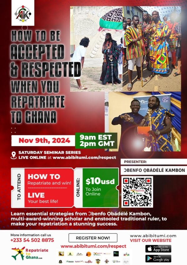 VIDEO + SLIDES: How to be Accepted and Respected When You Repatriate to Ghana