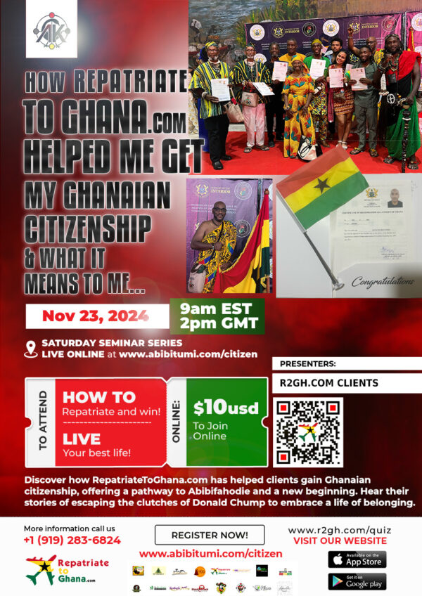 (VIDEO+SLIDES) How Repatriate to Ghana Helped Me Get Ghanaian Citizenship and What It Means to Me...