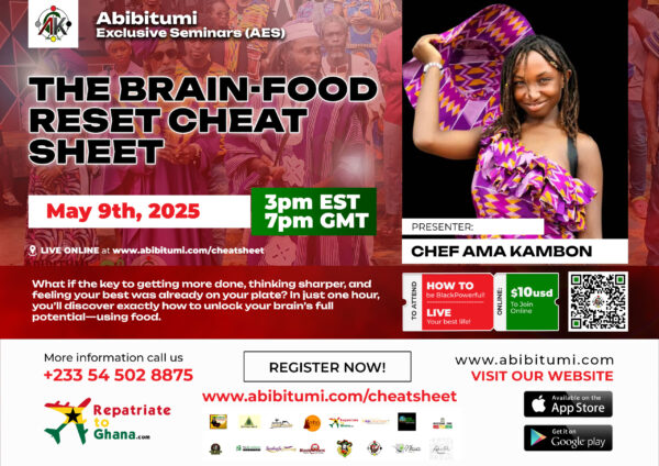 The Brain-Food Reset Cheat Sheet - Presented by Ama Kambon