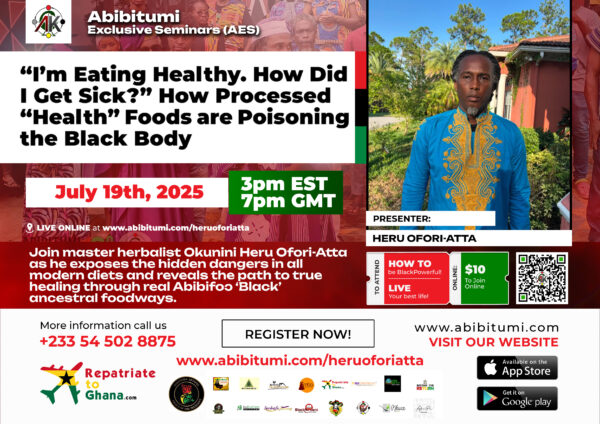 Video Replay - "I’m Eating Healthy. How Did I Get Sick?” How Processed “Health” Foods are Poisoning the Black Body