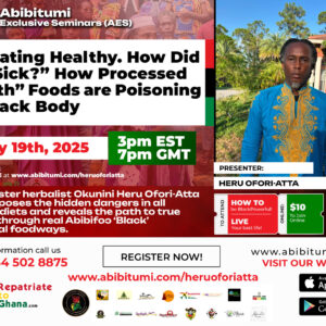 Video Replay - "I’m Eating Healthy. How Did I Get Sick?” How Processed “Health” Foods are Poisoning the Black Body