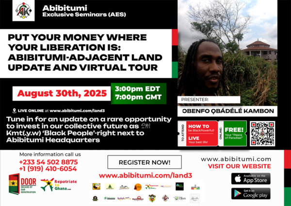 Put Your Money Where Your Liberation Is: Abibitumi-Adjacent Land Update and Virtual Tour