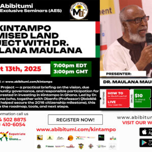 The Kintampo Land Project with Dr. Maulana Maulana