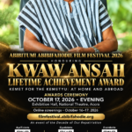 Official AAFF 2026 Kwaw Ansah Lifetime Achievement Award event flyer