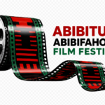 Official Abibitumi Abibifahodie Film Festival reel and patterned filmstrip logo