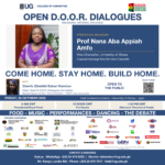 2 days left — Open D.O.O.R. Dialogues with Prof. Nana Aba Appiah Amfo