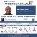 1 day left — Open D.O.O.R. Dialogues with Mr. Samuel Blebu